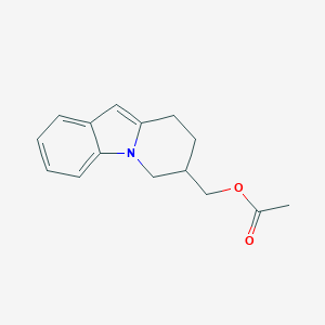 molecular formula C15H17NO2 B166757 6,7,8,9-Tetrahydro-pyrido[1,2,A]indole-7-methanol acetate CAS No. 135440-75-4