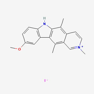 molecular formula C19H19IN2O B1667574 9-甲氧基-2,5,11-三甲基-6H-吡啶并[4,3-b]咔唑碘化物 CAS No. 93841-50-0