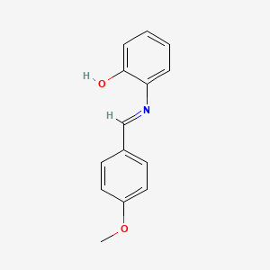molecular formula C14H13NO2 B1667585 Phenol,2-[[(4-methoxyphenyl)methylene]amino]- CAS No. 3117-67-7