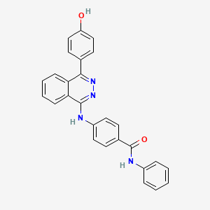 molecular formula C27H20N4O2 B1667604 4-(4-(4-Hydroxyphenyl)phthalazin-1-ylamino)-N-phenylbenzamide CAS No. 488793-85-7