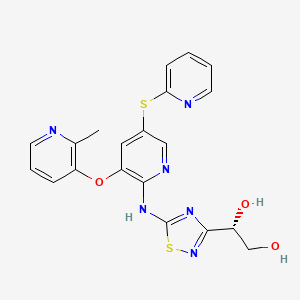 molecular formula C20H18N6O3S2 B1667612 AMG-151 CAS No. 1304015-76-6