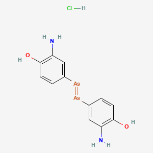 molecular formula C12H14As2Cl2N2O2 B1667614 Arsphenamine CAS No. 139-93-5