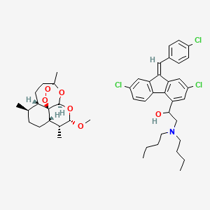 molecular formula C196H218Cl18N6O11 B1667620 Artemether and lumefantrine CAS No. 141204-94-6