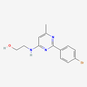 molecular formula C13H14BrN3O B1667627 2-(2-(4-Bromophenyl)-6-methylpyrimidin-4-ylamino)ethanol CAS No. 330981-72-1