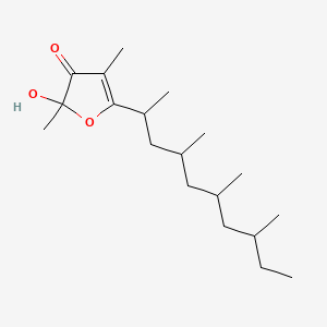 molecular formula C19H34O3 B1667630 2,4-二甲基-2-羟基-5-(1,3,5,7-四甲基壬基)-3(2H)呋喃酮 CAS No. 147317-12-2
