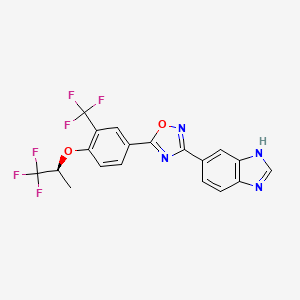 molecular formula C19H12F6N4O2 B1667635 ASP-4058 CAS No. 952565-91-2