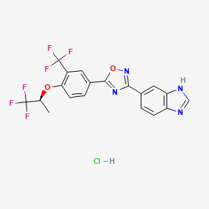 molecular formula C19H13ClF6N4O2 B1667636 ASP-4058 hydrochloride CAS No. 952510-14-4