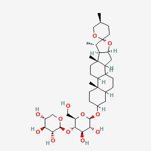 molecular formula C38H62O12 B1667641 Sarsasapogenin 3-O-beta-D-xylopyranosyl-(1-4)-beta-D-glucopyranoside CAS No. 72947-73-0
