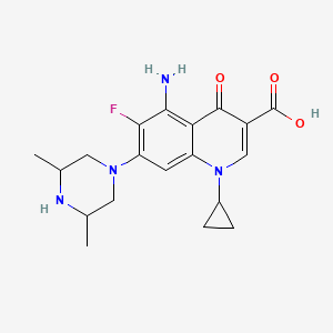 5-Amino-1-cyclopropyl-7-(3,5-dimethylpiperazin-1-yl)-6-fluoro-4-oxoquinoline-3-carboxylic acid