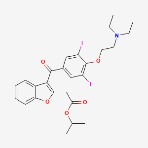 1-Methylethyl 3-(4-(2-(diethylamino)ethoxy)-3,5-diiodobenzoyl)-2-benzofuranacetate