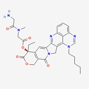 molecular formula C31H34N6O6 B1667678 Atiratecan CAS No. 867063-97-6