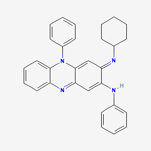 B1667692 2-Phenazinamine, 3-(cyclohexylimino)-3,5-dihydro-N,5-diphenyl- CAS No. 78182-92-0