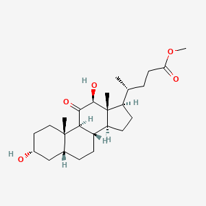 molecular formula C25H40O5 B1667696 Methyl (R)-4-((3R,5R,8S,9S,10S,12S,13R,14S,17R)-3,12-dihydroxy-10,13-dimethyl-11-oxohexadecahydro-1H-cyclopenta[a]phenanthren-17-yl)pentanoate CAS No. 20231-68-9