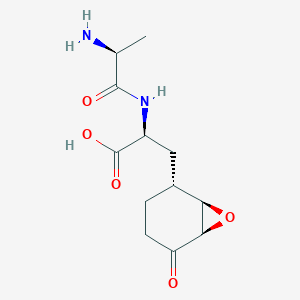 molecular formula C12H18N2O5 B1667699 L-alanyl-3-[(1R,2R,6R)-5-oxo-7-oxabicyclo[4.1.0]hept-2-yl]-L-alanine CAS No. 29393-20-2