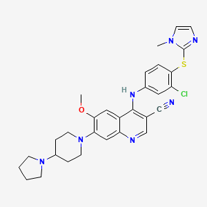 molecular formula C30H32ClN7OS B1667716 Balamapimod CAS No. 863029-99-6