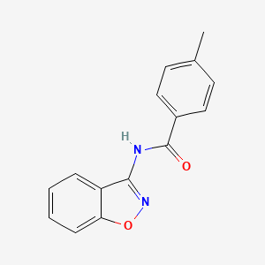 molecular formula C15H12N2O2 B1667731 N-(1,2-benzoxazol-3-yl)-4-methylbenzamide CAS No. 891025-25-5