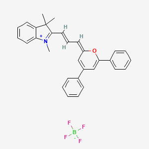 molecular formula C31H28BF4NO B1667755 2-[(E,3E)-3-(4,6-Diphenylpyran-2-ylidene)prop-1-enyl]-1,3,3-trimethylindol-1-ium;tetrafluoroborate CAS No. 110673-34-2