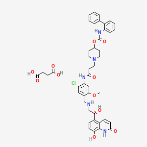 molecular formula C44H48ClN5O11 B1667761 Batefenterol Succinate CAS No. 945905-37-3