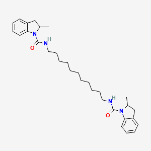 B1667767 1H-Indole-1-carboxamide, N,N'-1,11-undecanediylbis(2,3-dihydro-2-methyl- CAS No. 78991-74-9