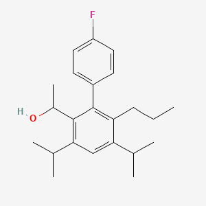 molecular formula C23H31FO B1667770 1-[2-(4-Fluorophenyl)-4,6-di(propan-2-yl)-3-propylphenyl]ethanol CAS No. 202855-56-9