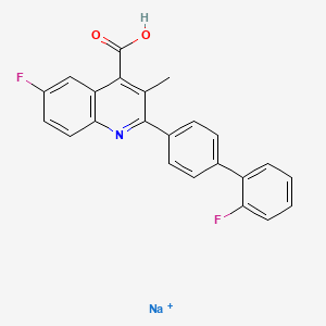 molecular formula C23H14F2NNaO2 B1667779 Brequinar Sodium CAS No. 96201-88-6