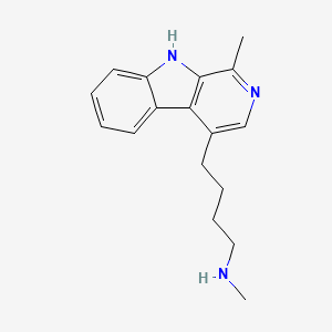 molecular formula C17H21N3 B1667783 Brevicarine CAS No. 25978-39-6