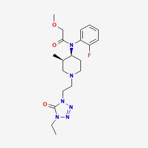 molecular formula C20H29FN6O3 B1667789 Brifentanil CAS No. 101345-71-5