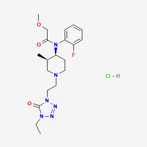 molecular formula C20H30ClFN6O3 B1667790 Brifentanil hydrochloride CAS No. 117268-95-8