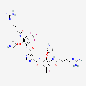 molecular formula C40H50F6N14O6 B1667791 Brilacidin CAS No. 1224095-98-0