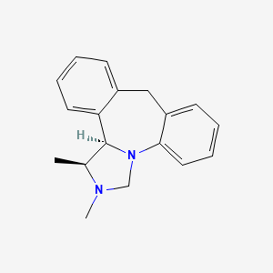 B1667804 1,2-Dimethyl-2,3,9,13b-tetrahydro-1Hdibenzo(c,f)imidazo(1,5-a)azepine CAS No. 124097-52-5