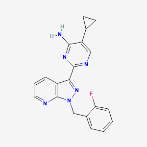 molecular formula C20H17FN6 B1667813 Bay 41-2272 CAS No. 256376-24-6