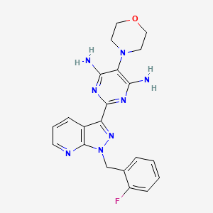 molecular formula C21H21FN8O B1667815 Bay-41-8543 CAS No. 256498-66-5