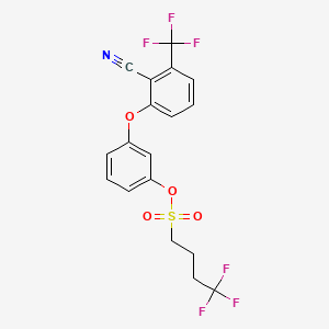 B1667816 1-Butanesulfonic acid, 4,4,4-trifluoro-, 3-(2-cyano-3-(trifluoromethyl)phenoxy)phenyl ester CAS No. 406205-74-1