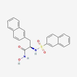 molecular formula C23H20N2O4S B1667829 (2r)-N-Hydroxy-3-Naphthalen-2-Yl-2-[(Naphthalen-2-Ylsulfonyl)amino]propanamide CAS No. 207732-11-4