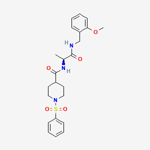 molecular formula C23H29N3O5S B1667837 N-{(2S)-1-[(2-methoxybenzyl)amino]-1-oxopropan-2-yl}-1-(phenylsulfonyl)piperidine-4-carboxamide CAS No. 1013753-99-5