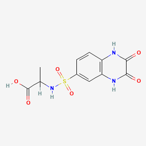B1667843 2-(2,3-Dioxo-1,2,3,4-tetrahydroquinoxaline-6-sulfonamido)propanoic acid CAS No. 112170-24-8