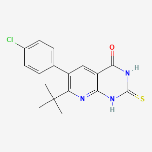 molecular formula C17H16ClN3OS B1667847 7-tert-butyl-6-(4-chloro-phenyl)-2-thioxo-2,3-dihydro-1H-pyrido[2,3-d]pyrimidin-4-one CAS No. 464152-46-3