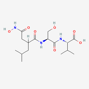 molecular formula C16H29N3O7 B1667856 L-N-(N-羟基-2-异丁基琥珀酰胺基)丝氨酰-L-缬氨酸 CAS No. 137530-61-1