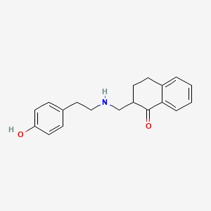 molecular formula C19H21NO2 B1667857 2-[[2-(4-hydroxyphenyl)ethylamino]methyl]-3,4-dihydro-2H-naphthalen-1-one CAS No. 40077-13-2