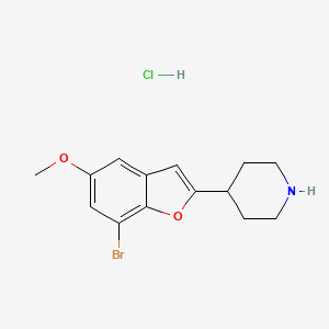 molecular formula C14H17BrClNO2 B1667868 Brofaromine hydrochloride CAS No. 63638-90-4