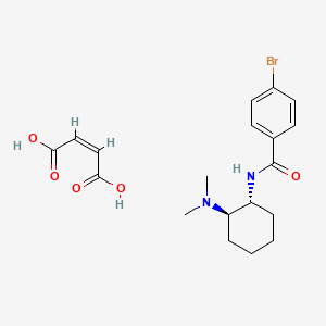 molecular formula C19H25BrN2O5 B1667871 4-bromo-N-[(1R,2R)-2-(dimethylamino)cyclohexyl]benzamide;(Z)-but-2-enedioic acid CAS No. 81447-81-6