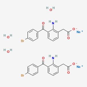 molecular formula C15H14BrNNaO4 B1667875 Sodium (2-amino-3-(4-bromobenzoyl)phenyl)acetate CAS No. 120638-55-3