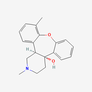 molecular formula C19H21NO2 B1667923 (2S,7S)-4,16-dimethyl-14-oxa-4-azatetracyclo[13.4.0.02,7.08,13]nonadeca-1(19),8,10,12,15,17-hexaen-7-ol CAS No. 135928-30-2