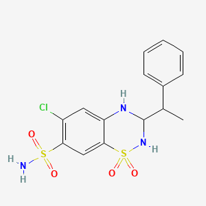 molecular formula C15H16ClN3O4S2 B1667926 Bemetizide CAS No. 1824-52-8
