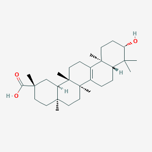 molecular formula C30H48O3 B1667953 10-Hydroxy-2,4a,6a,9,9,12a,14a-heptamethyl-1,3,4,5,6,7,8,8a,10,11,12,13,14,14b-tetradecahydropicene-2-carboxylic acid CAS No. 24480-45-3