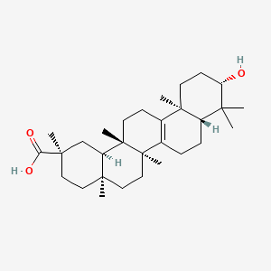 molecular formula C30H46O3 B1667954 (2R,4aS,6aS,8aR,12aS,14aS,14bR)-2,4a,6a,9,9,12a,14a-heptamethyl-10-oxo-3,4,5,6,7,8,8a,11,12,13,14,14b-dodecahydro-1H-picene-2-carboxylic acid CAS No. 24480-44-2