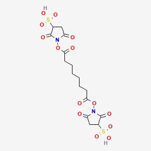 molecular formula C16H20N2O14S2 B1667958 Bis(sulphosuccinimidyl)suberate CAS No. 82436-77-9