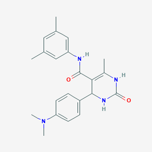 molecular formula C22H26N4O2 B1667965 4-(4-(dimethylamino)phenyl)-N-(3,5-dimethylphenyl)-6-methyl-2-oxo-1,2,3,4-tetrahydropyrimidine-5-carboxamide CAS No. 537679-57-5