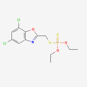 molecular formula C12H14Cl2NO3PS2 B1667999 Benoxafos CAS No. 16759-59-4