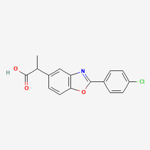 molecular formula C16H12ClNO3 B1668000 Benoxaprofen CAS No. 51234-28-7